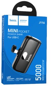 Hoco J116 Pro Pocket Power Bank with cable
